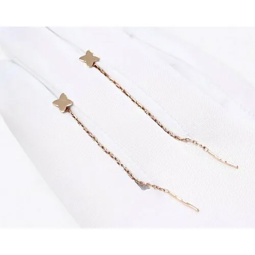 Серьги цепочки Diamant online, золото, 585 проба
