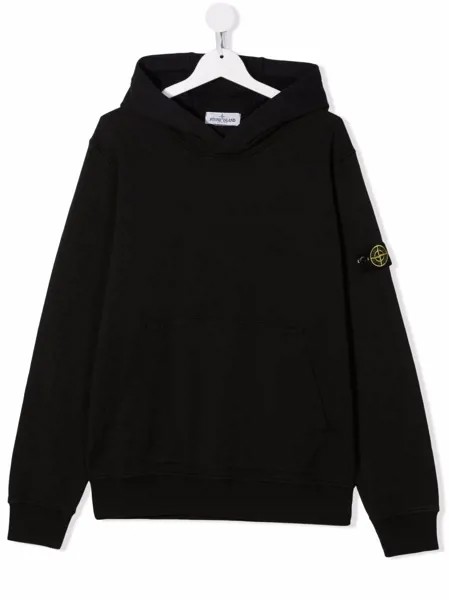 Stone Island Junior худи с нашивкой-логотипом