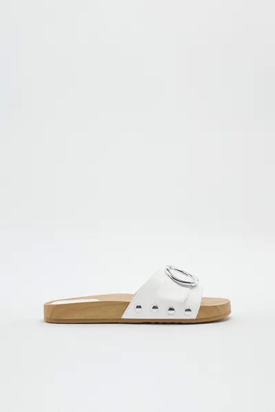 Сланцы женские ZARA 13614010 белые 37 RU (доставка из-за рубежа)