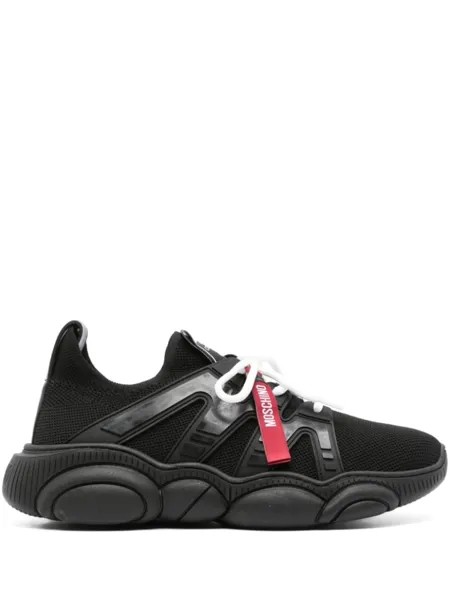 Moschino массивные кроссовки со вставками, черный