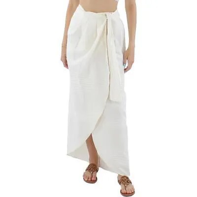 Joanna Ortiz Женская белая фактурная юбка длиной до колена с запахом Traveler 6 BHFO 3583
