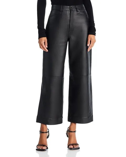 Кожаные брюки-кюлоты Proenza Schouler White Label, цвет Black