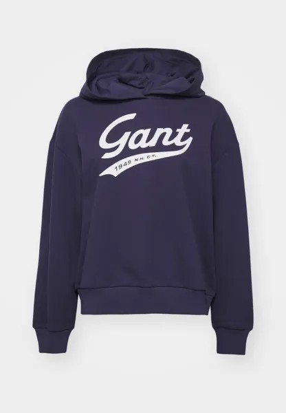 Свитер Script Graphic Hoodie GANT, темно-синий