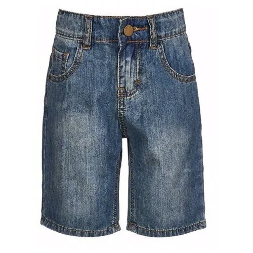 Шорты  Oldos джинсовые, пояс на резинке, карманы, размер 98, синий