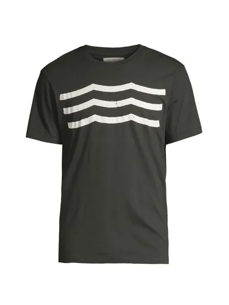 Облегающая прямая футболка меланжевого цвета Sol Angeles, черный