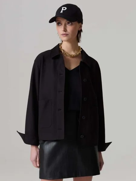 Однотонный твиловый жакет Piombo, цвет black