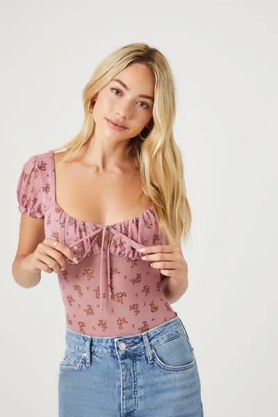 Боди с цветочным принтом Ditsy Forever 21