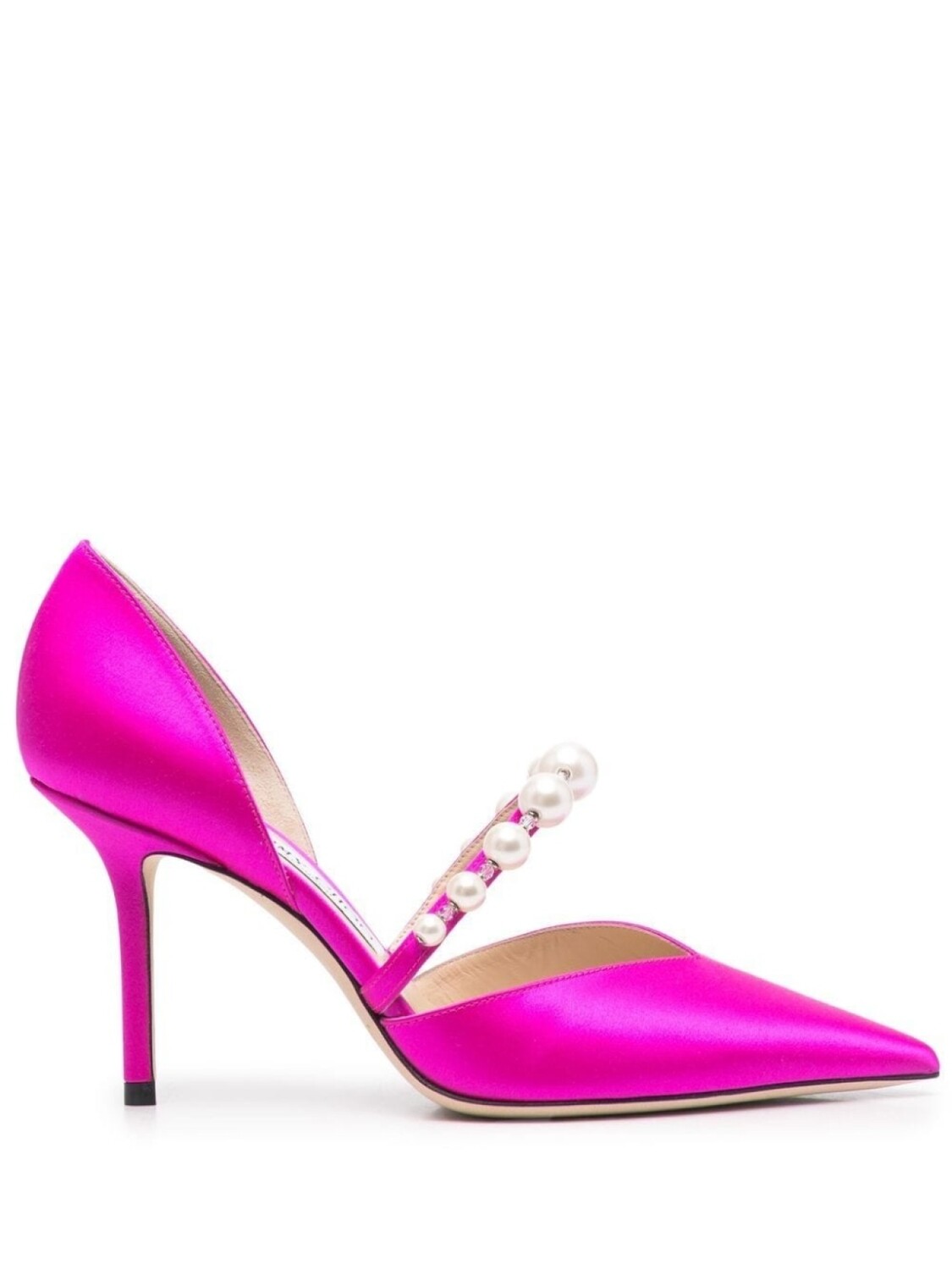 Jimmy Choo туфли Aurelie 85 с искусственным жемчугом, розовый