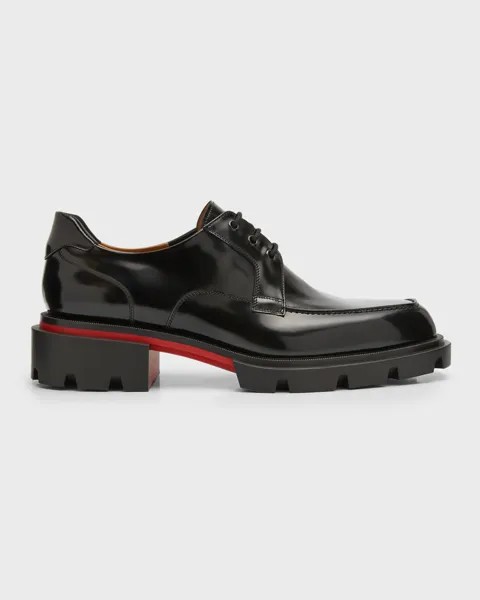 Мужские кожаные туфли дерби Our Georges L Christian Louboutin, цвет Black
