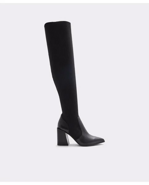 Женские ботинки из черной ткани с острым носком Aldo, черный