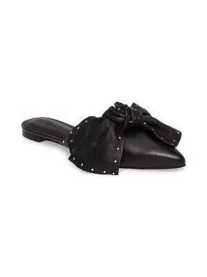 REBECCA MINKOFF Женские черные кожаные шлепанцы с острым носком и узлом Alexis 8,5 м