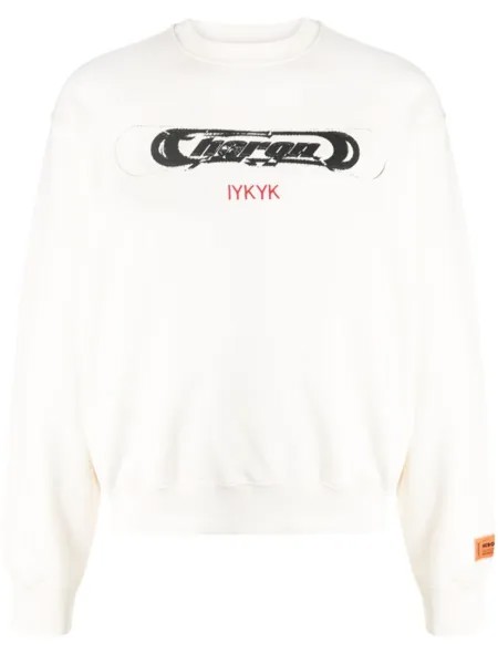Heron Preston толстовка IYKYK с логотипом, белый