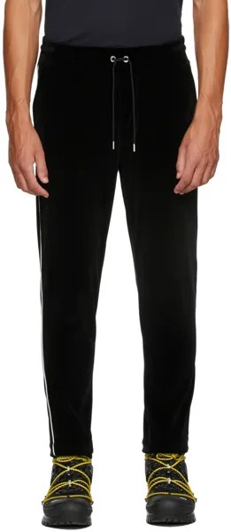 Черные велюровые брюки для отдыха Moncler