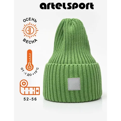 Шапка бини ARTEL Mood, размер 54, зеленый