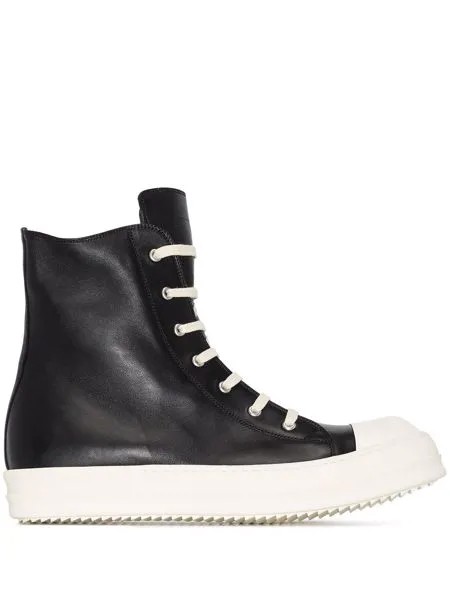 Rick Owens leather high-top sneakers