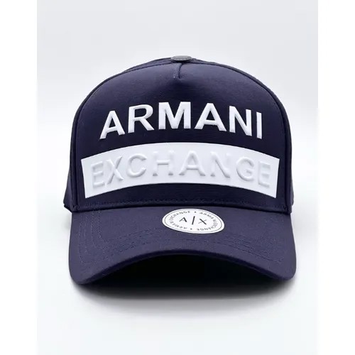Бейсболка GIORGIO ARMANI, размер OneSize, белый, синий