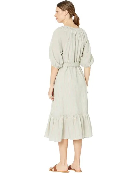 Платье Lilla P Easy Elbow Sleeve Stripe Dress, цвет Papaya Stripe