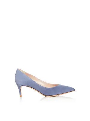GIORGIO ARMANI Женские синие кожаные туфли без шнуровки с острым носком на каблуке-рюмочке 38,5 GIORGIO ARMANI
