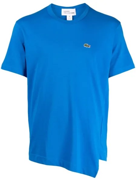 Comme Des Garçons Shirt футболка асимметричного кроя из коллаборации с Lacoste, синий
