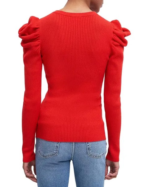 Свитер 7 For All Mankind Long Sleeve Puff Crew Neck, цвет Lava Red