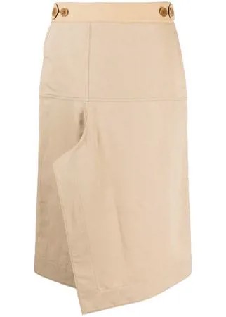Lemaire юбка асимметричного кроя с завышенной талией
