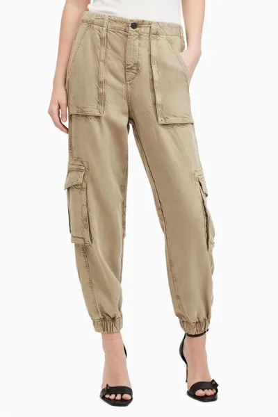 Спортивные брюки Allsaints frieda из материала Tencel All Saints, зеленый