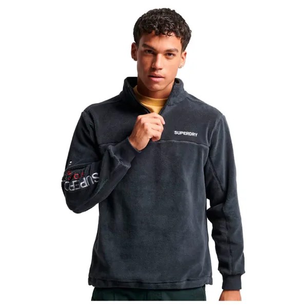 Свитер Superdry Sportswear Logo Fleece Half Zip, синий