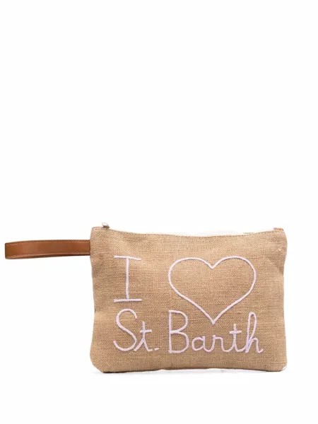 Mc2 Saint Barth клатч Parisienne с вышитым логотипом