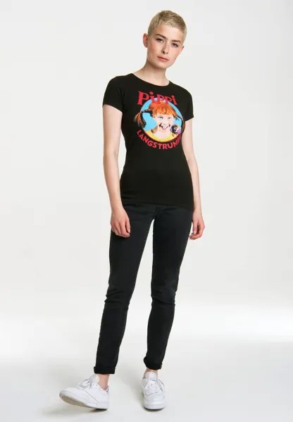 Футболка Logoshirt Pippi Langstrumpf, черный