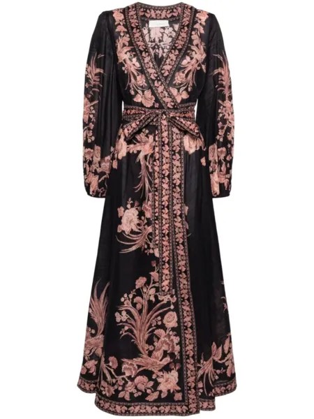ZIMMERMANN платье миди Waverly, черный
