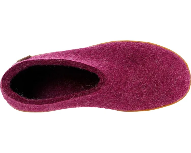 Слипперы Wool Shoe Rubber Outsole Glerups, клюквенный