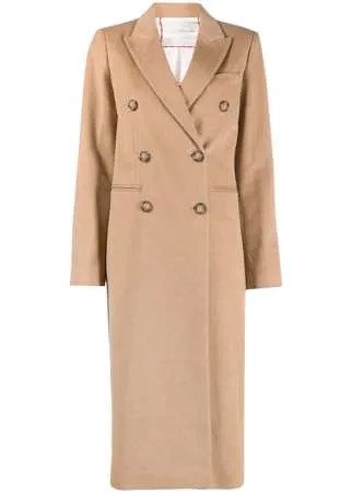Victoria Beckham длинное двубортное пальто
