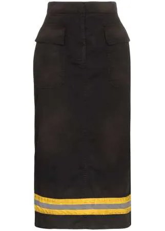 Calvin Klein 205W39nyc юбка миди с высокой талией и светоотражающей полосой