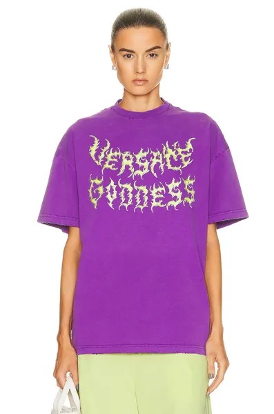 Футболка Versace Logo, цвет Bright Dark Orchid