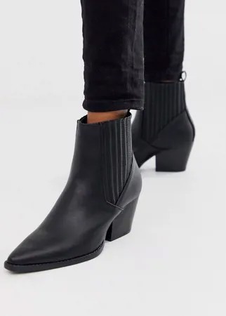 Черные ботинки челси на среднем каблуке Pimkie-Черный