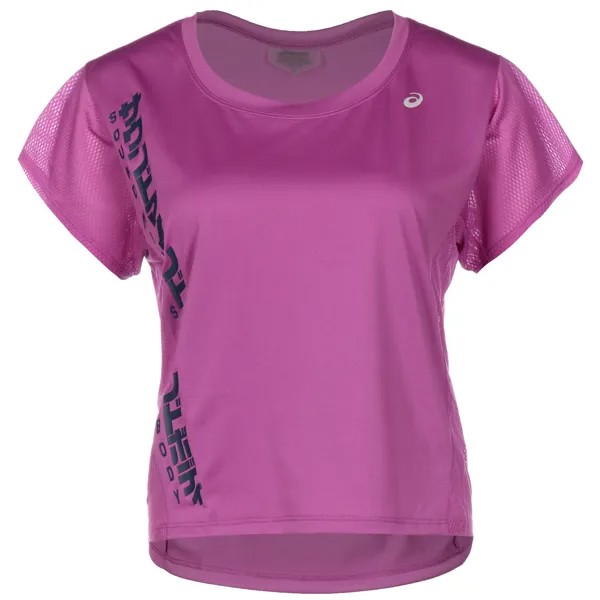 Спортивная футболка asics Laufshirt SMSB Run, цвет rosa/blau