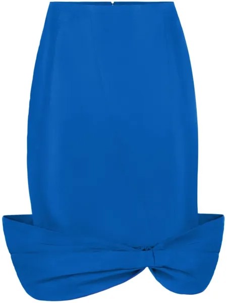 Nina Ricci юбка миди с баской, синий