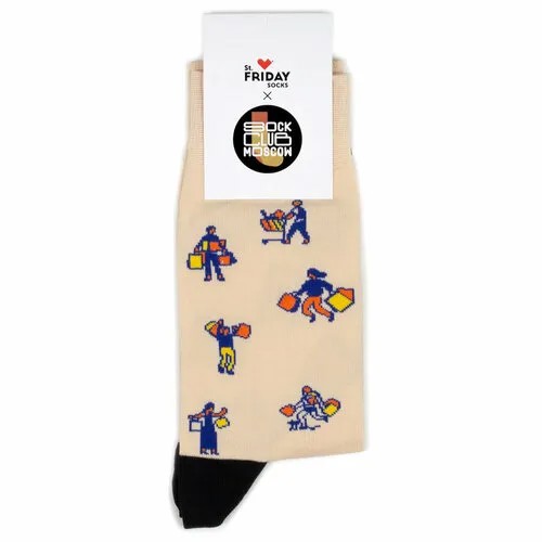 Носки St. Friday x Sock Club Moscow носки с рисунками Шопинг - Покупатели, размер 42-46