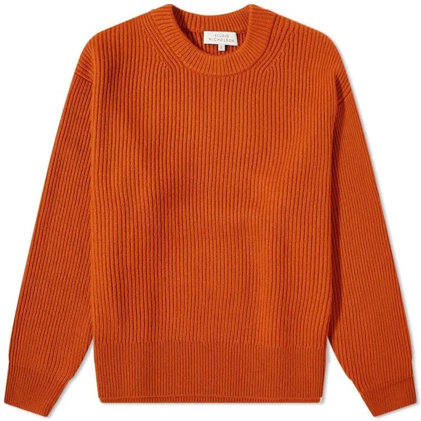 Джемпер Studio Nicholson Auxil 5 Gauge Fisherman Rib Knit Crew