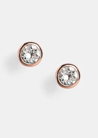 Серьги-гвоздики цвета розового золота с кристаллами Ted Baker Sinaa-Золотистый