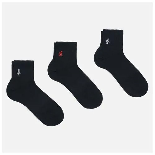 Комплект носков Gramicci 3-Pack Basic Short чёрный, Размер 43-46 EU