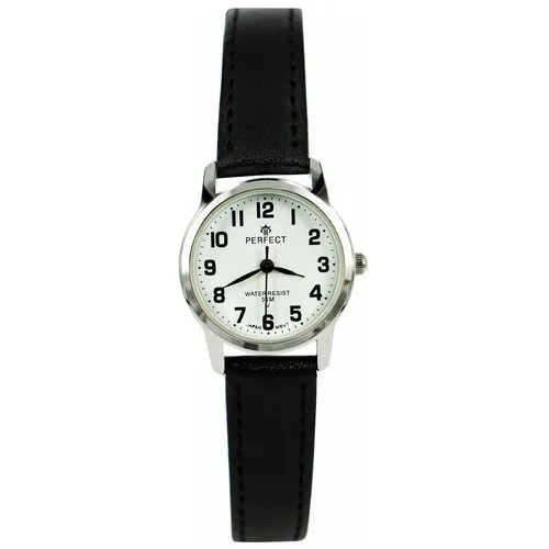 Perfect часы наручные, кварцевые, на батарейке, женские, металлический корпус, кожаный ремень, металлический браслет, с японским механизмом lp017-103-1