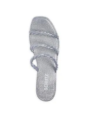 SCHUTZ Женские серебряные плетеные сандалии с ремешками Diana Square Toe Slip On Slide 6 B