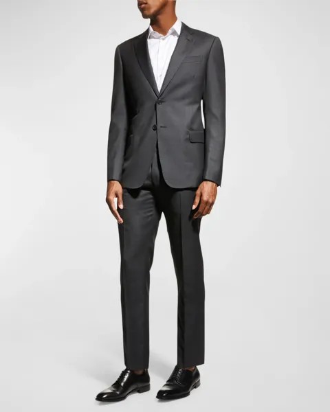 Костюм-двойка из шерсти Super 130s Emporio Armani, цвет Gray