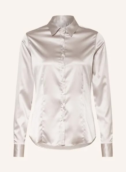 Блуза рубашка ROBERT FRIEDMAN AGATA aus Satin, светло-серый