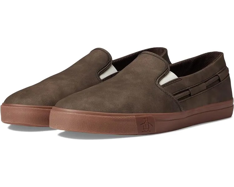 Кроссовки Original Penguin Barrow Slip-On, цвет Brown PU