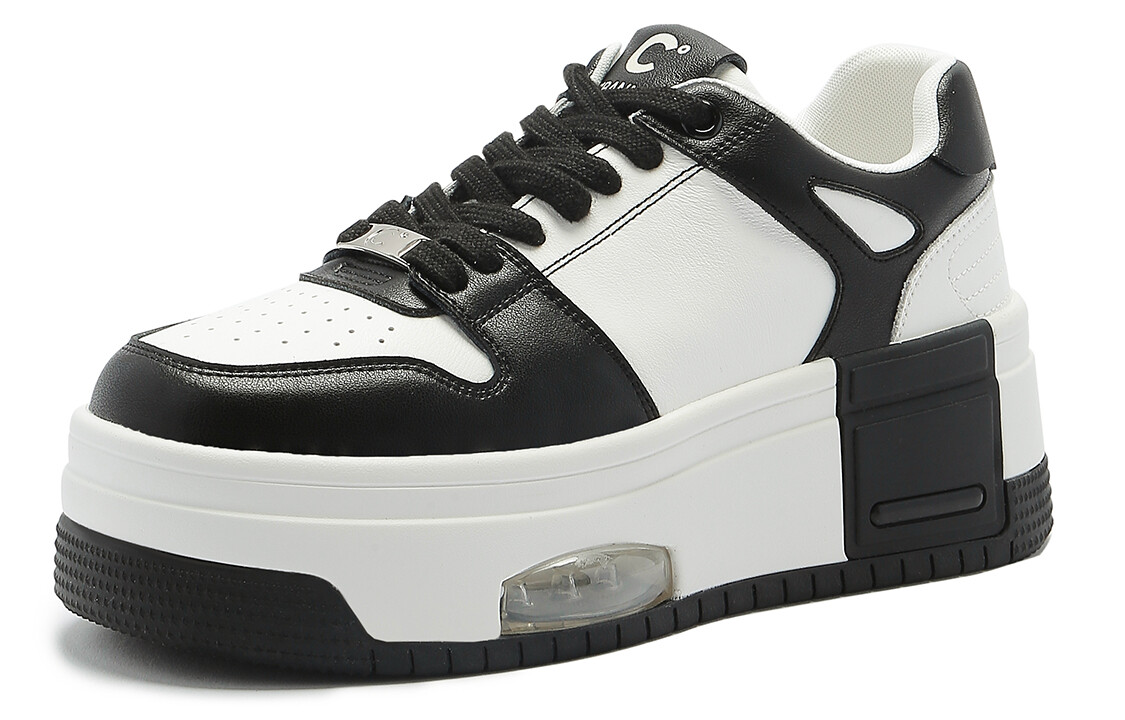 Кроссовки C°BANNER Skateboarding Shoes Women's Low-top Black/White, черный/белый