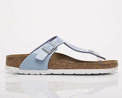 Birkenstock Gizeh BS Узкие повседневные сандалии унисекс для мужчин и женщин лакированного синего цвета