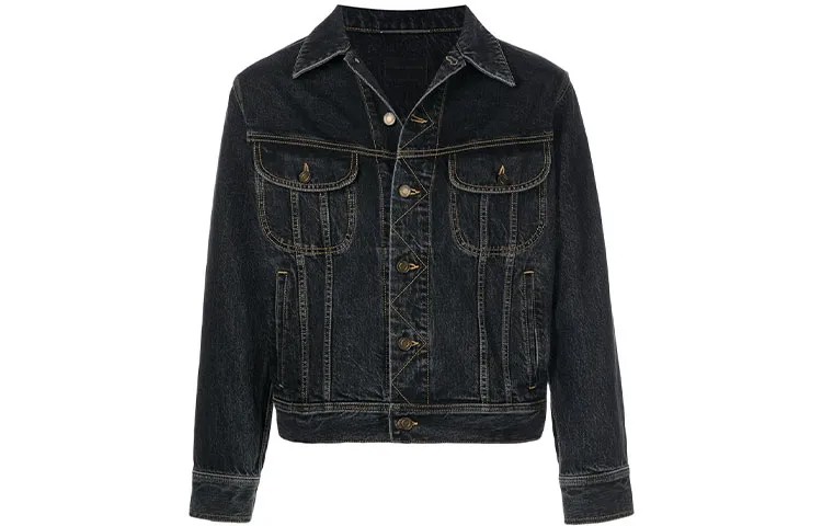 SAINT LAURENT Мужская джинсовая куртка, цвет Black