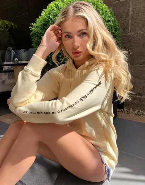 Худи желтого цвета с логотипом Abercrombie & Fitch-Желтый